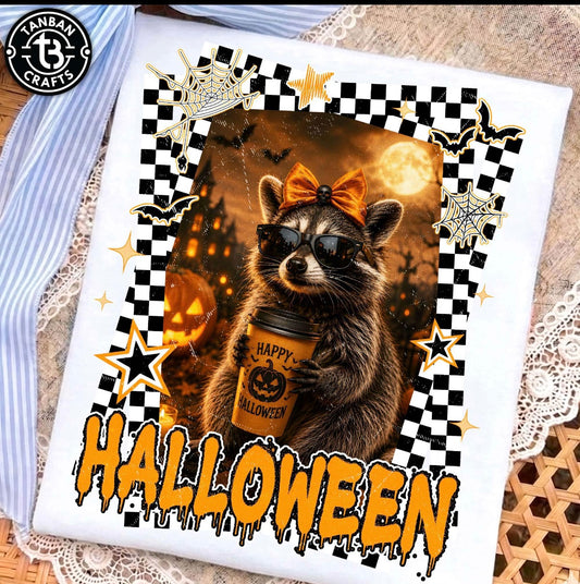 Halloween raccoon